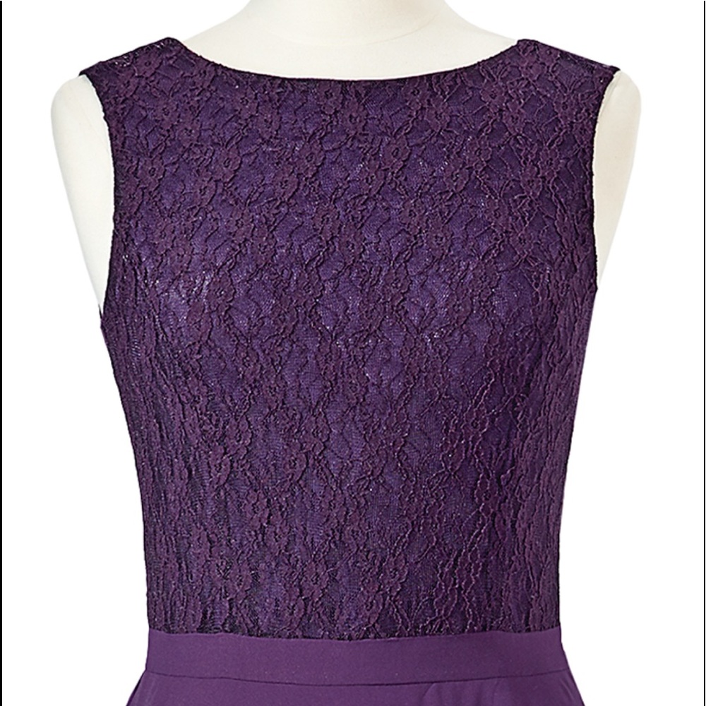 laced chiffon dress - Picture 3 of 5